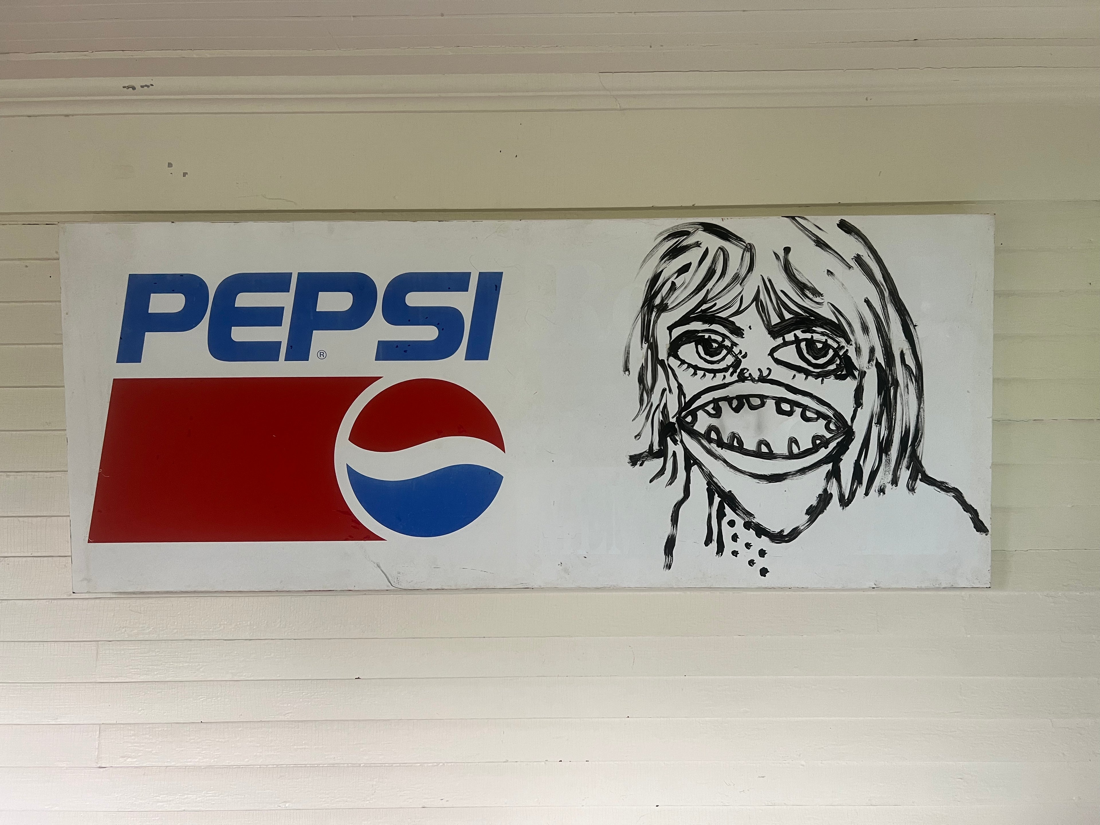 Untitled (Large Metal Pepsi Sign)