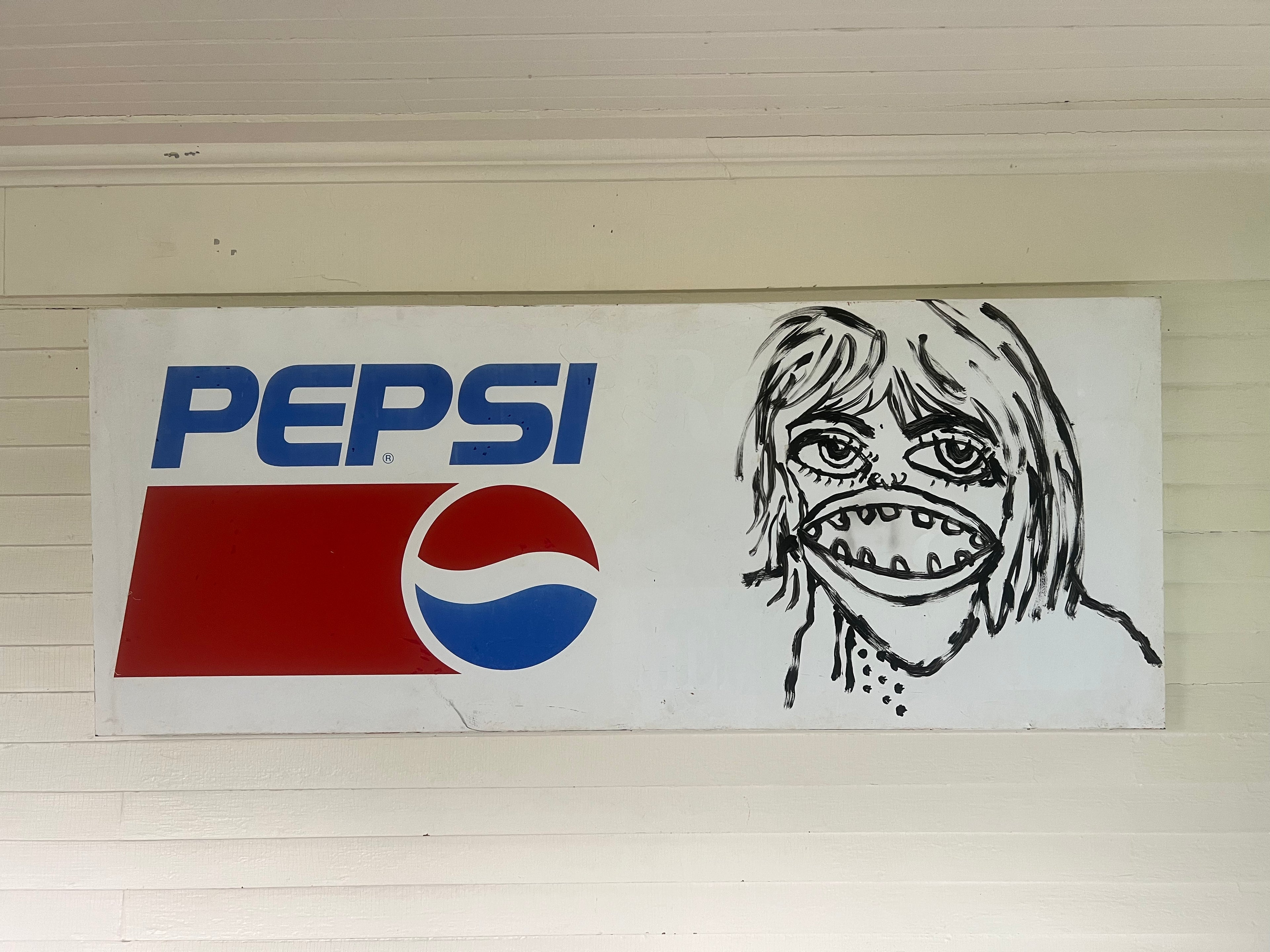 Untitled (Large Metal Pepsi Sign)