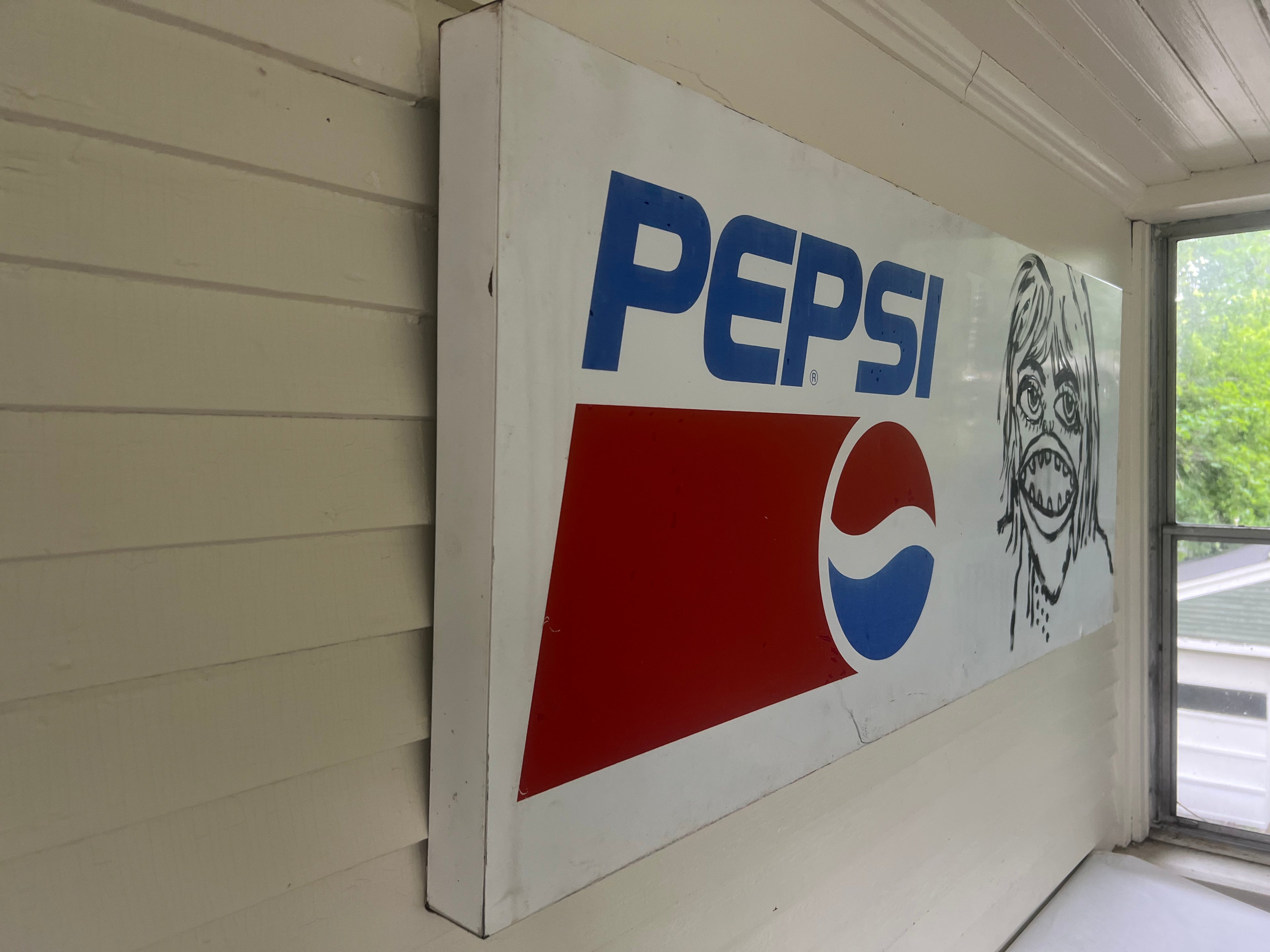 Untitled (Large Metal Pepsi Sign)