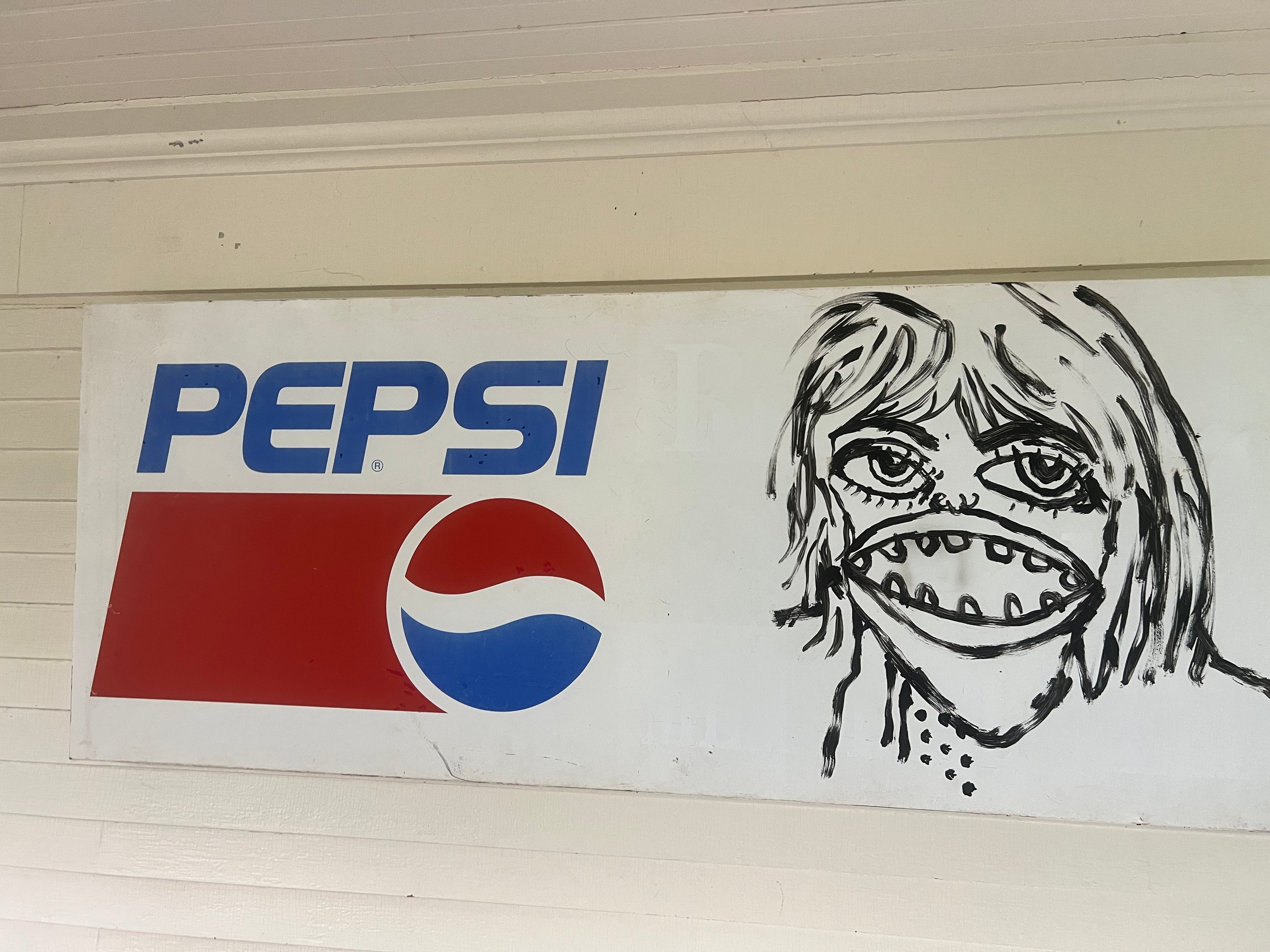 Untitled (Large Metal Pepsi Sign)