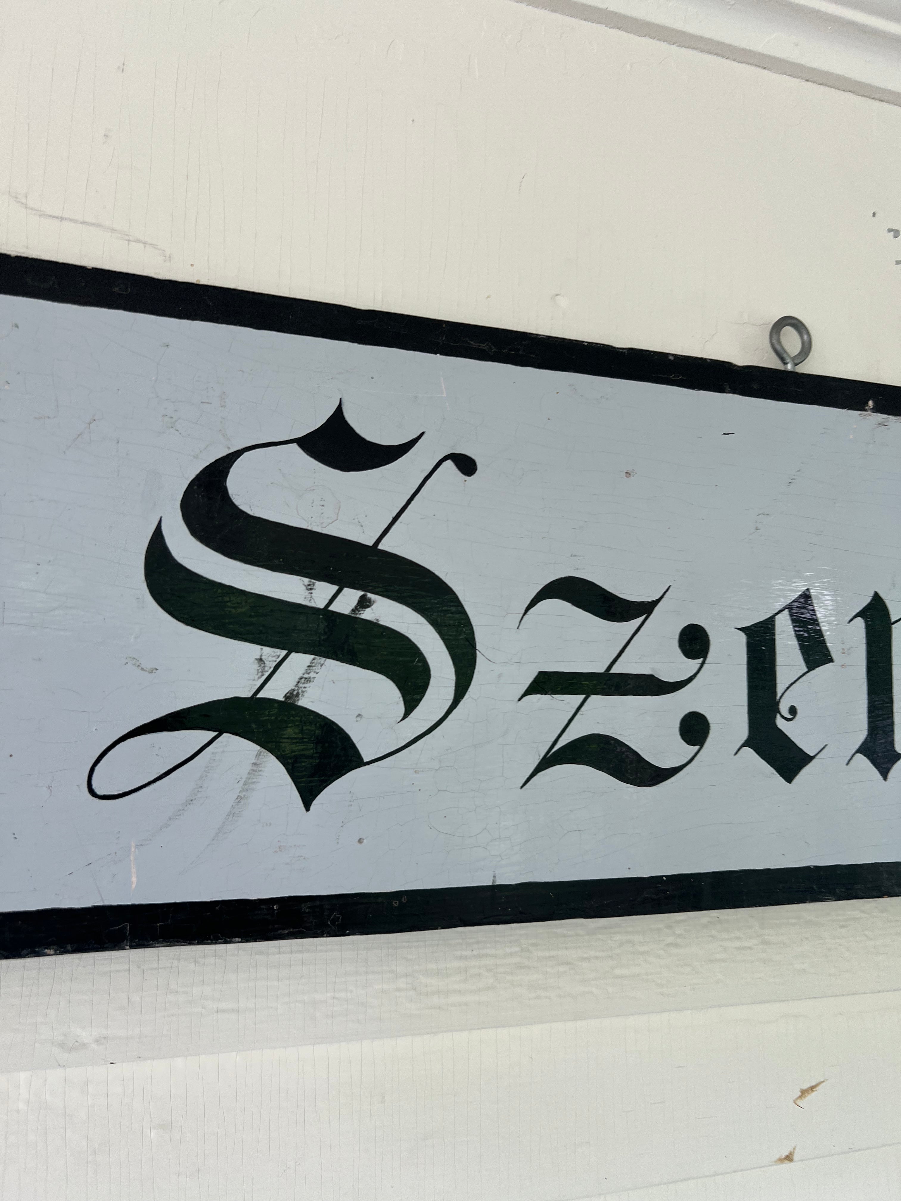 Untitled (Antique Wood Sign)