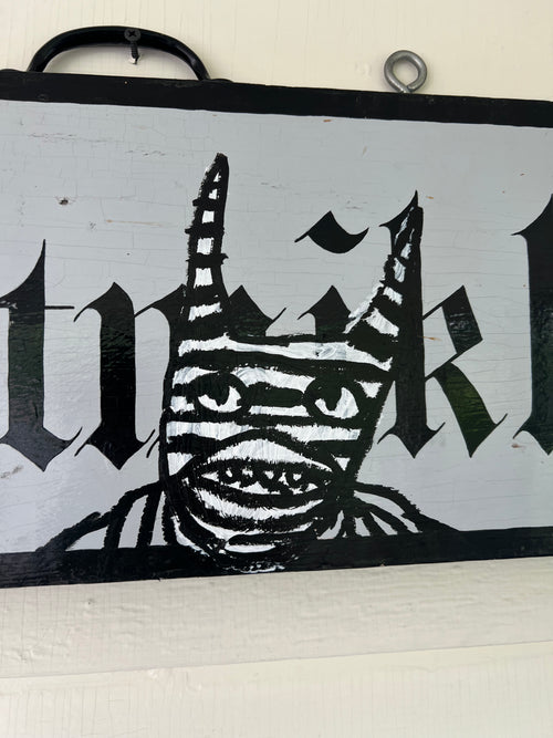 Untitled (Antique Wood Sign)